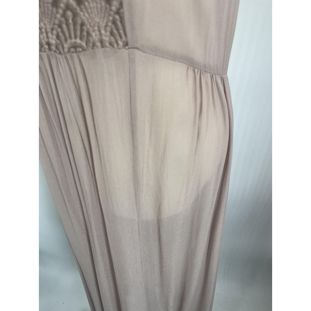 Sundance Silk Maxi Dress XS‎ Sleeveless Lace Sheer Coastal Romantic - Picture 9 of 14
